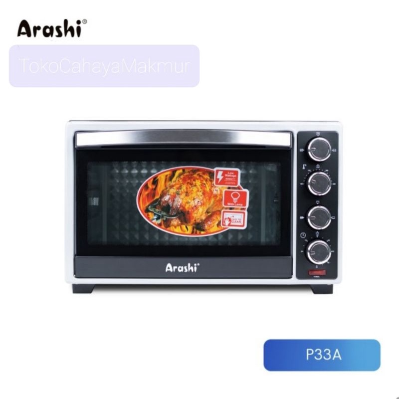 Arashi Oven Listrik P33A 33 Liter Low Watt 400w-800w - Oven Electric