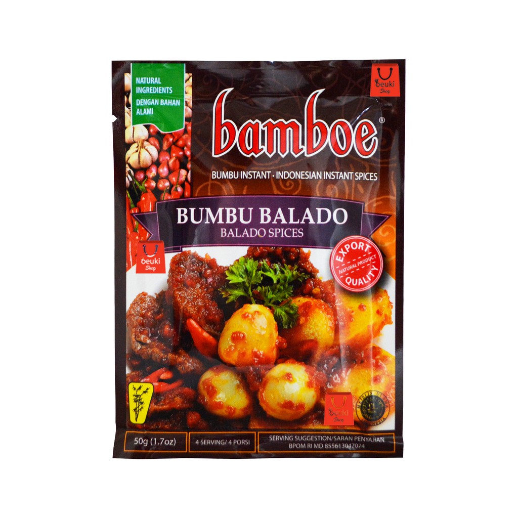 

ECER Bamboe Bumbu Balado Spices Khas Indonesia Instan - 50gr