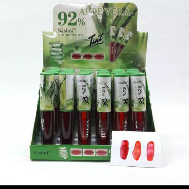 Lip tint sasimi aloe vera 92% 3pcs