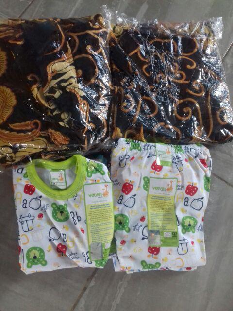 Batik Rifa Cfbr045 Baju Batik Keluarga Couple Batik Set Family Gamis & Kemeja Lengan Pendek Katun