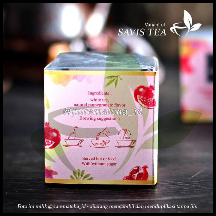 

Savis Tea - Premium Pomegranate White Tea 1 Teabag Teh Cafe Sample