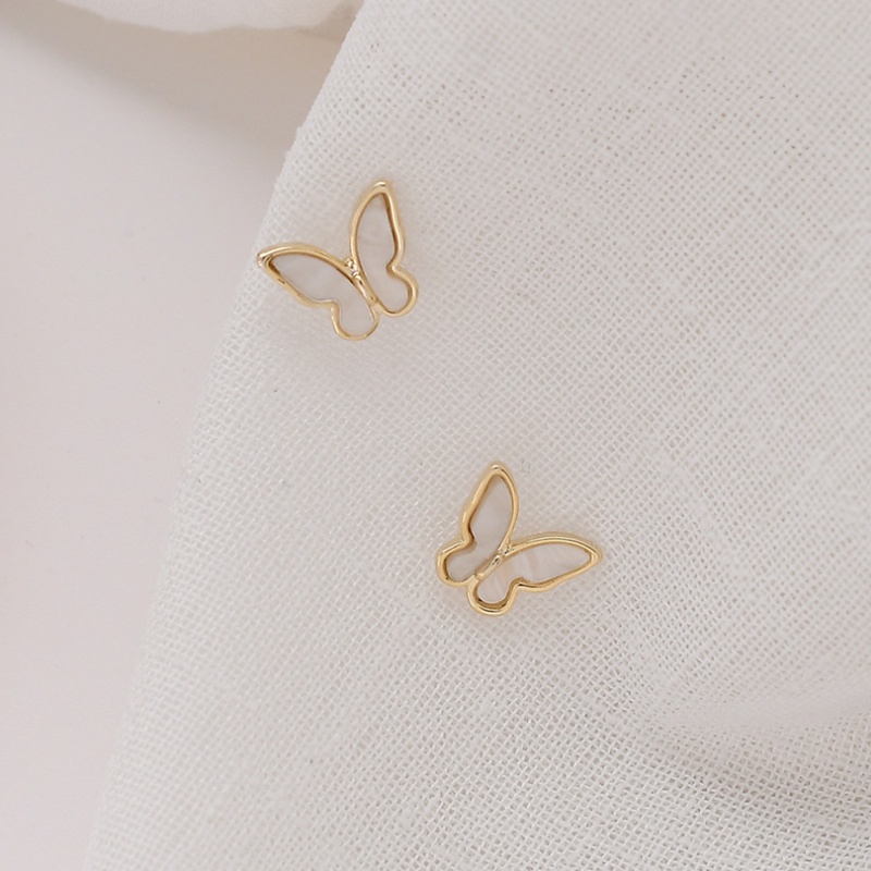 We Flower Anting Stud Desain Bunga Dan Kupu-Kupu Gaya Korea Untuk Wanita