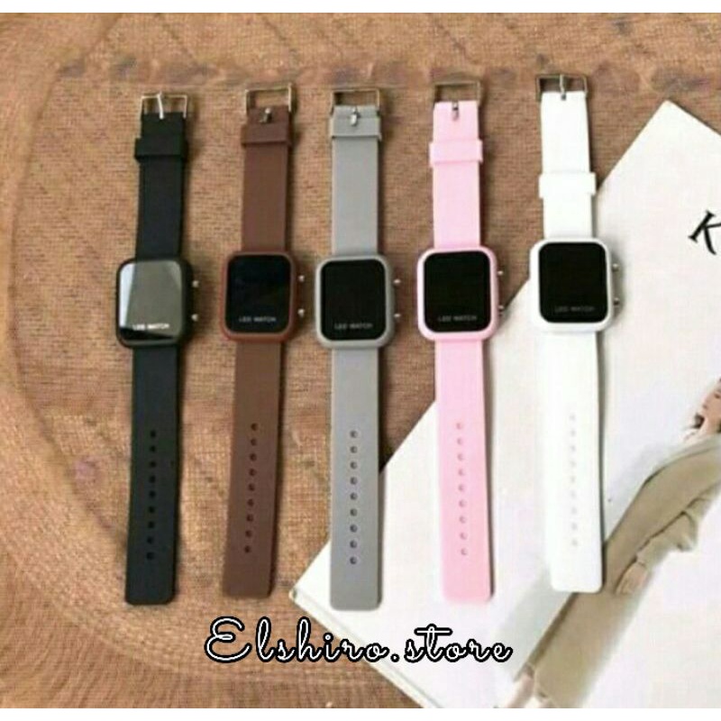 Jam Tangan LED Digital Jam Tangan Wanita Kekinian Model Korea