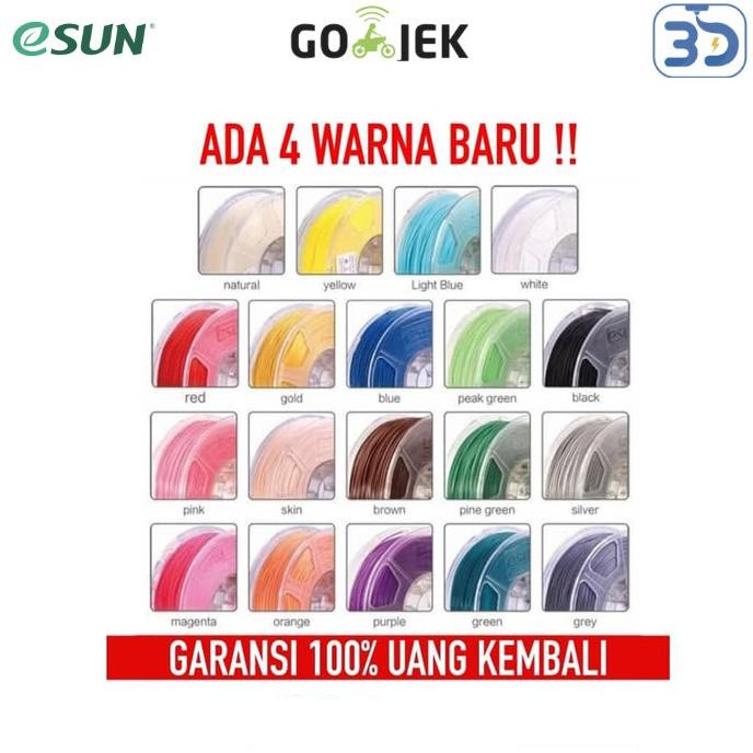 eSUN 3D Filament Terbaru Optimized PLA+ ABS+ Filament 1.75 mm