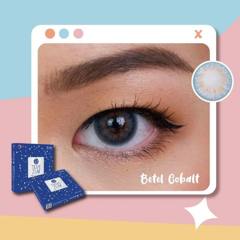 Softlens TRAPEZIUM 14.5 MM BETEL COBALT MINUS -0.50 S.D -6.00 by CTK