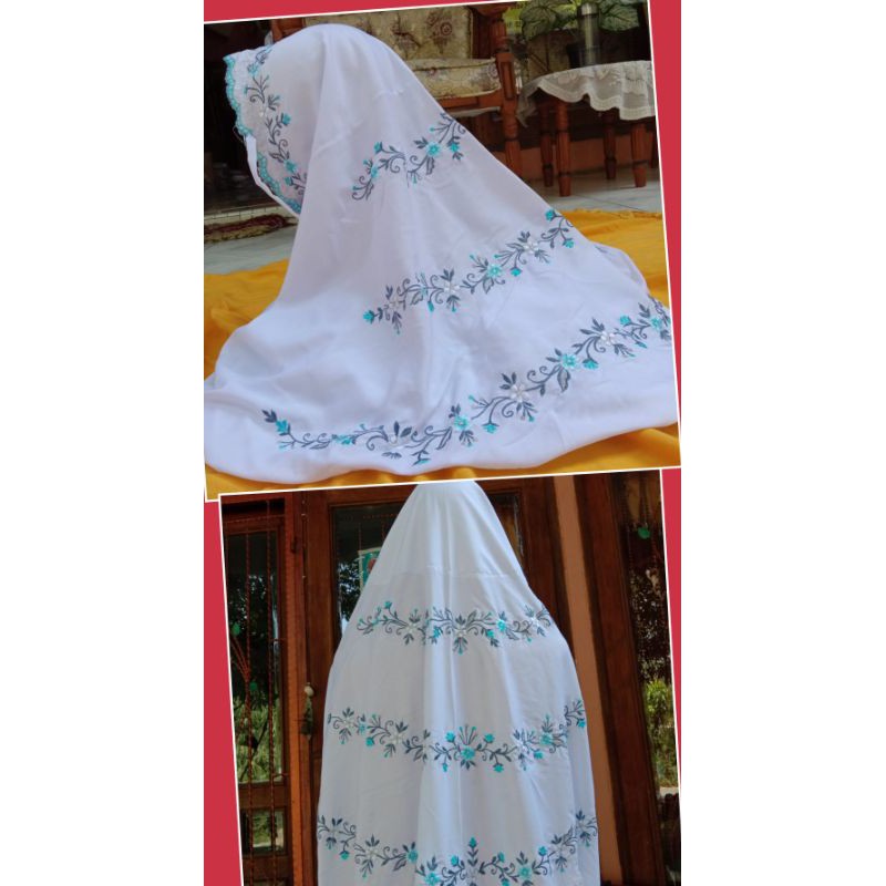 Mukenah Bordir Terusan / mukenah terusan / mukenah cantik / mukenah