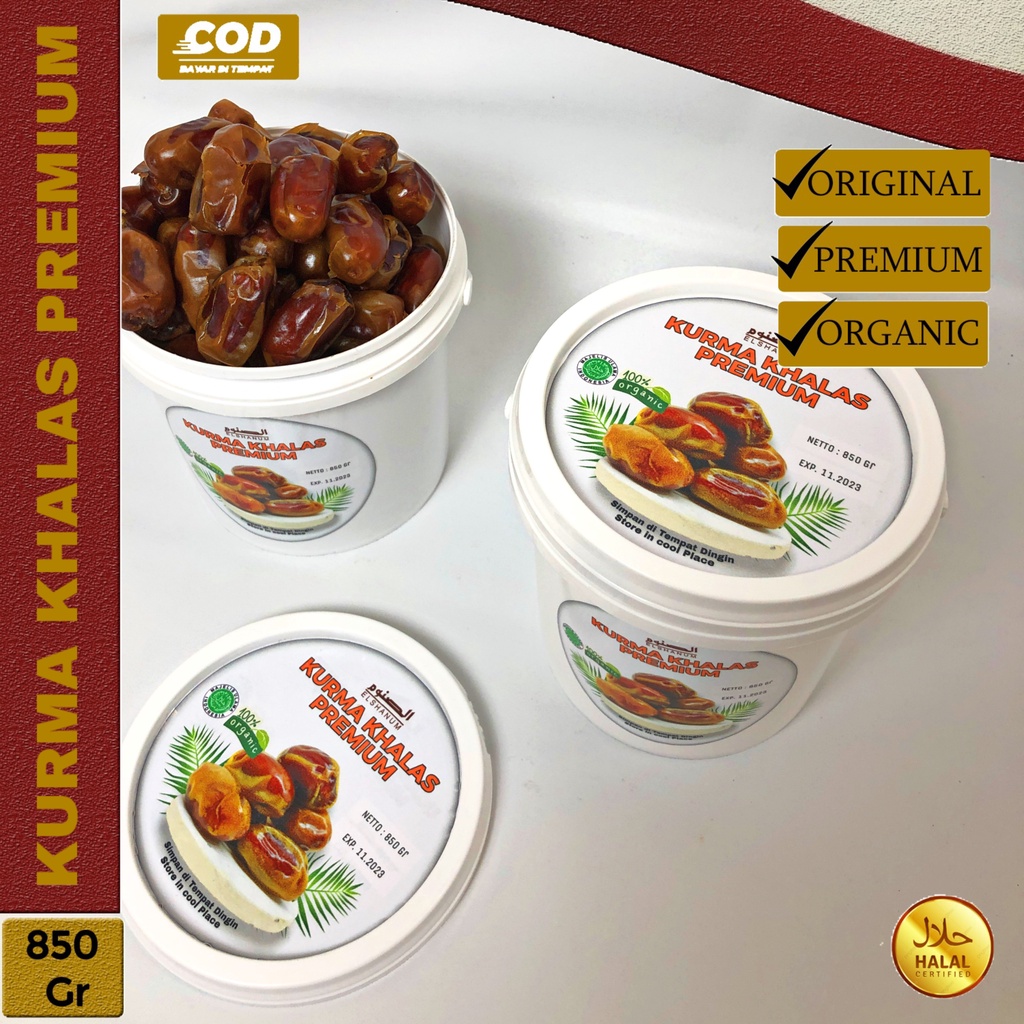 

kurma khalas ember 850gr premium / kurma khalas organic / kurma kholas