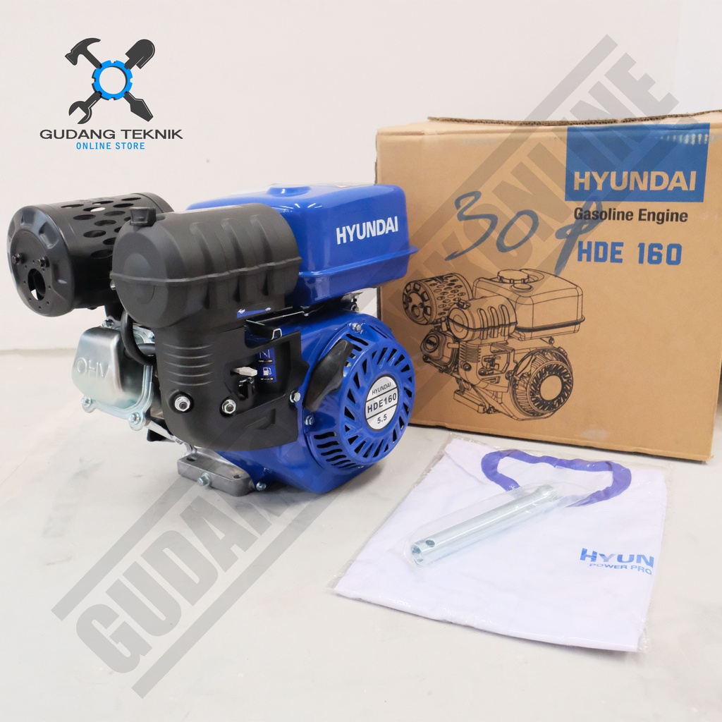 Engine HYUNDAI HDE160 5.5HP 4Tak / Mesin Penggerak Serbaguna HDE200 6.5HP  - Engine Gasoline Bensin HDE 160 200 HYUNDAI