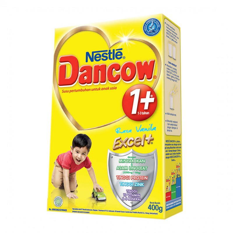 Dancow 1+ Excelnutri+ 350gr Coklat / Vanilla / Madu