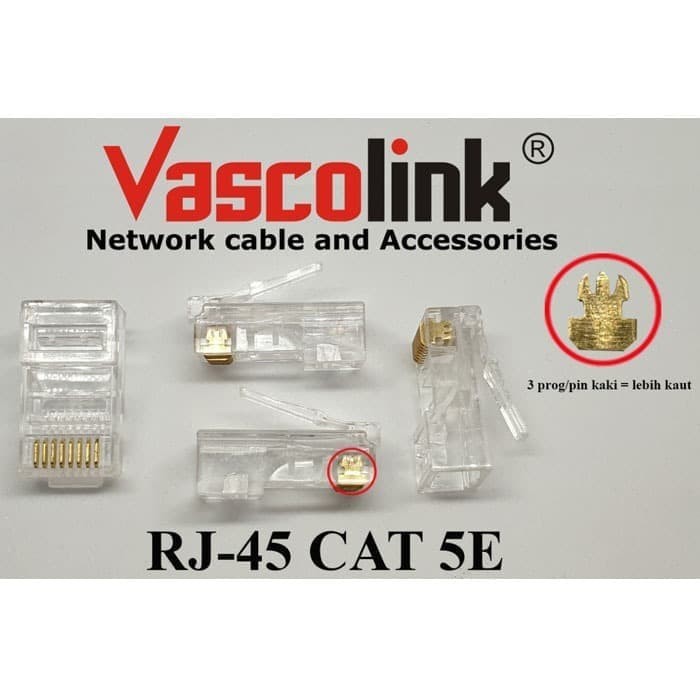 Vascolink Konektor RJ45 Cat5e 100Pcs