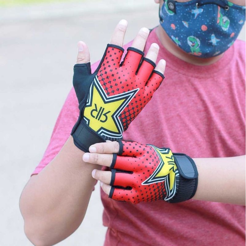 Sarung Tangan Sepeda Motor Gloves Half Finger Setengah Jari