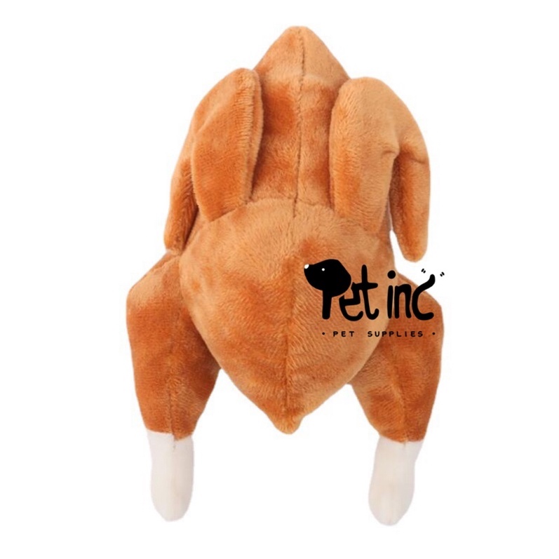 Whole roasted chicken squeaky toy