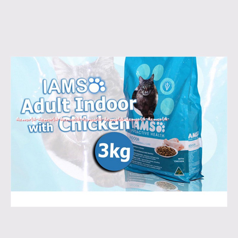 Iams Proactive Health Indoor Chicken Flavour 3Kg Makanan Kucing iam Iam's