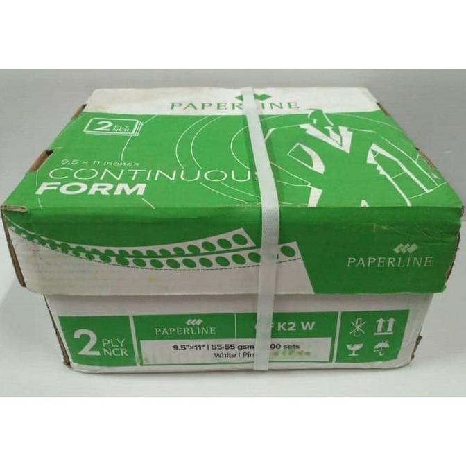 

Continuous Form 9.5 inch x 11 inch 2 ply merk Paperline