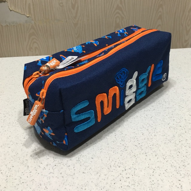 Smiggle Pencil Case Soft Original Blue Robot