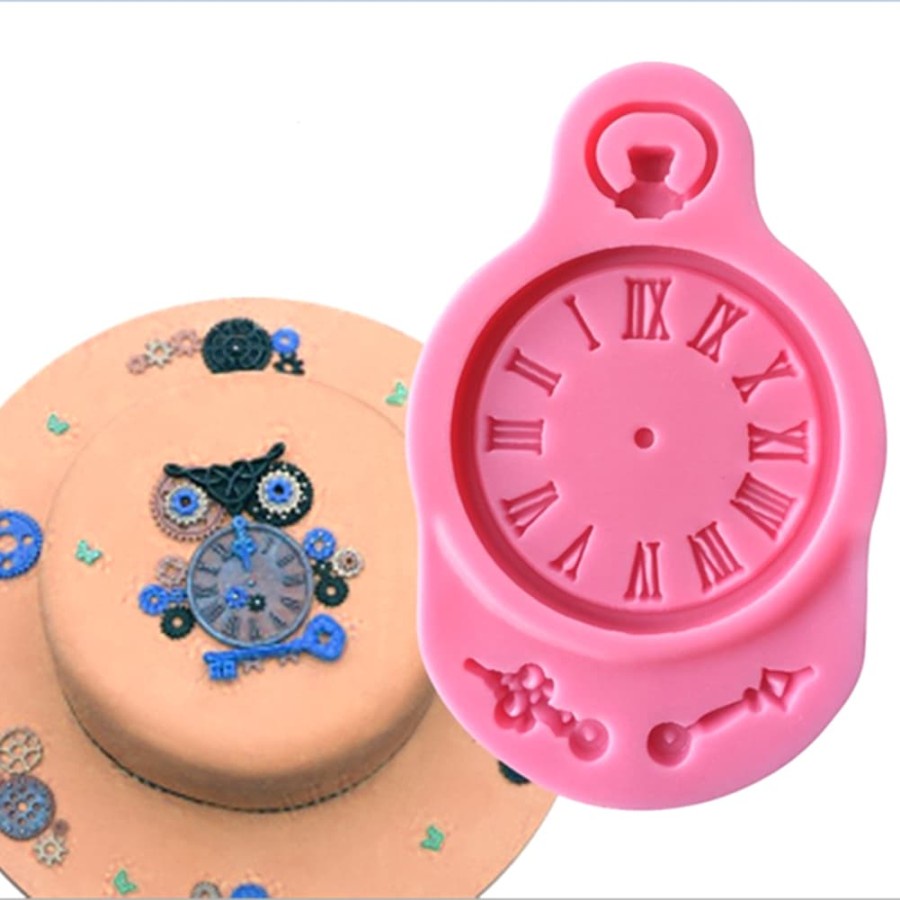 3D Silicon Mold Fondant Cake Decoration - Pocket Watch