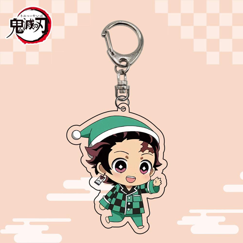 [Elegan] Hadiah Gantungan Kunci Demon Slayer Akrilik Kimetsu No Yaiba Miniatur Inosuke Scultures Key Ring