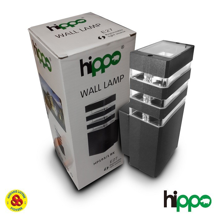 Hippo Wall Lamp Lampu Dinding Outdoor Pilar Tempel 1 Arah HP193