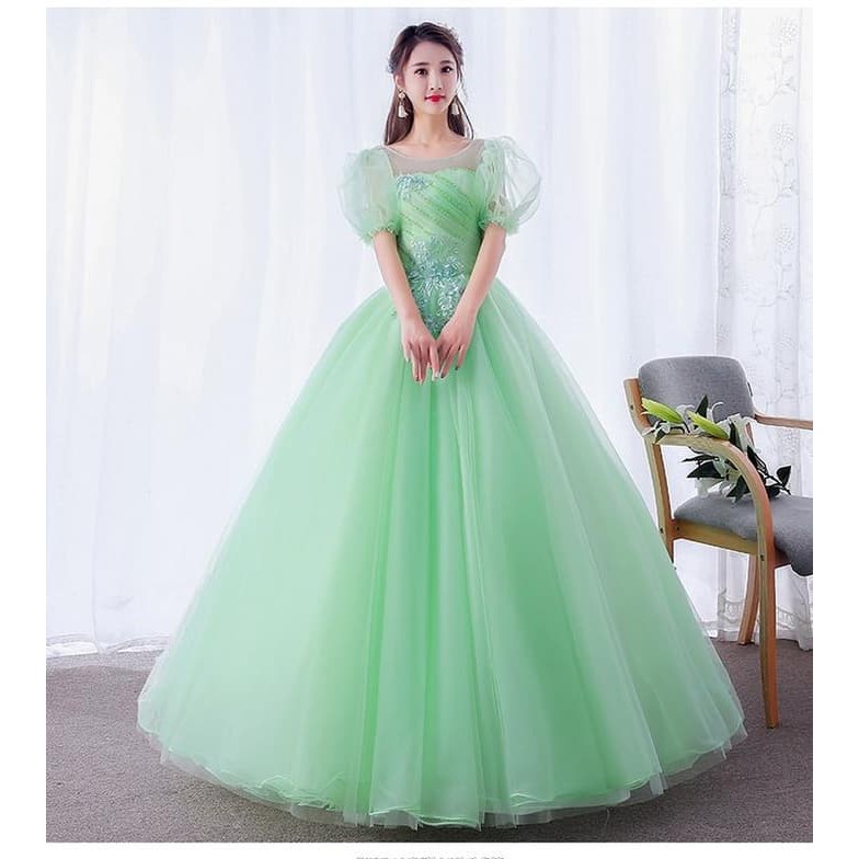 Gaun Pengantin 0120518 Hijau Wedding Gown