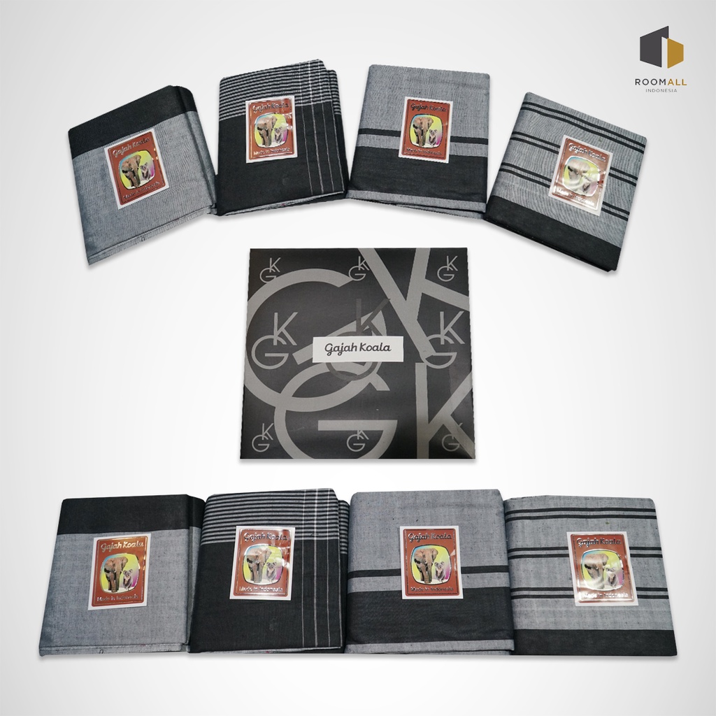 Sarung Gajah Koala Black & White Sarung Pria Kain Sarung Pria Muslim Pria Bawahan Muslim