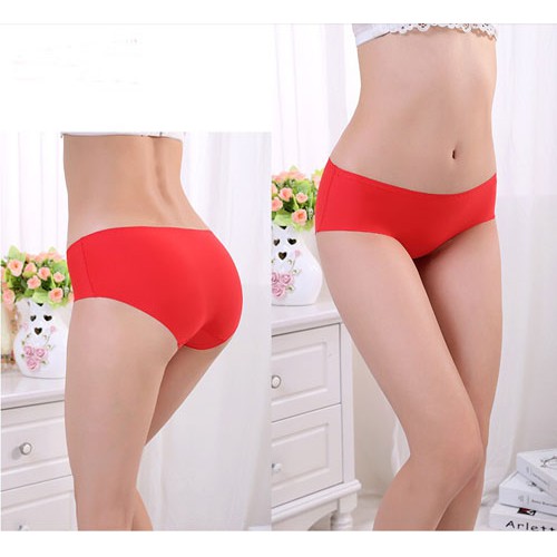 Celana Dalam Wanita Celana Brief Seamless Sexy Nyaman Bahan Sutra C06