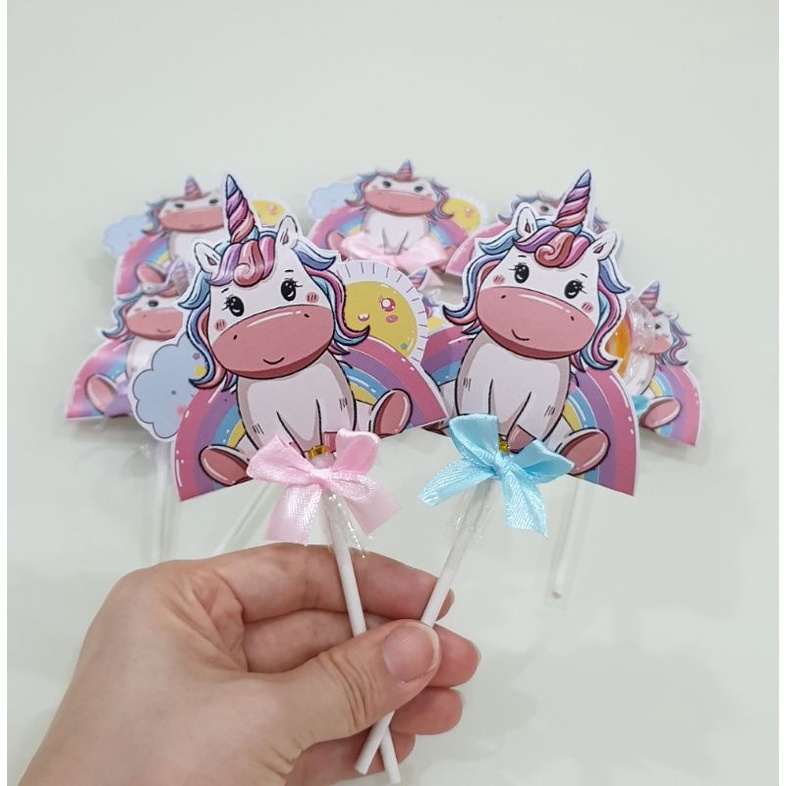 

Unicorn Permen Lolipop Giftset isi 12pc Custom Ulang Tahun