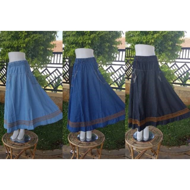 Rok Payung Jeans ZIGZAG/Fashion Jeans ZIGZAG