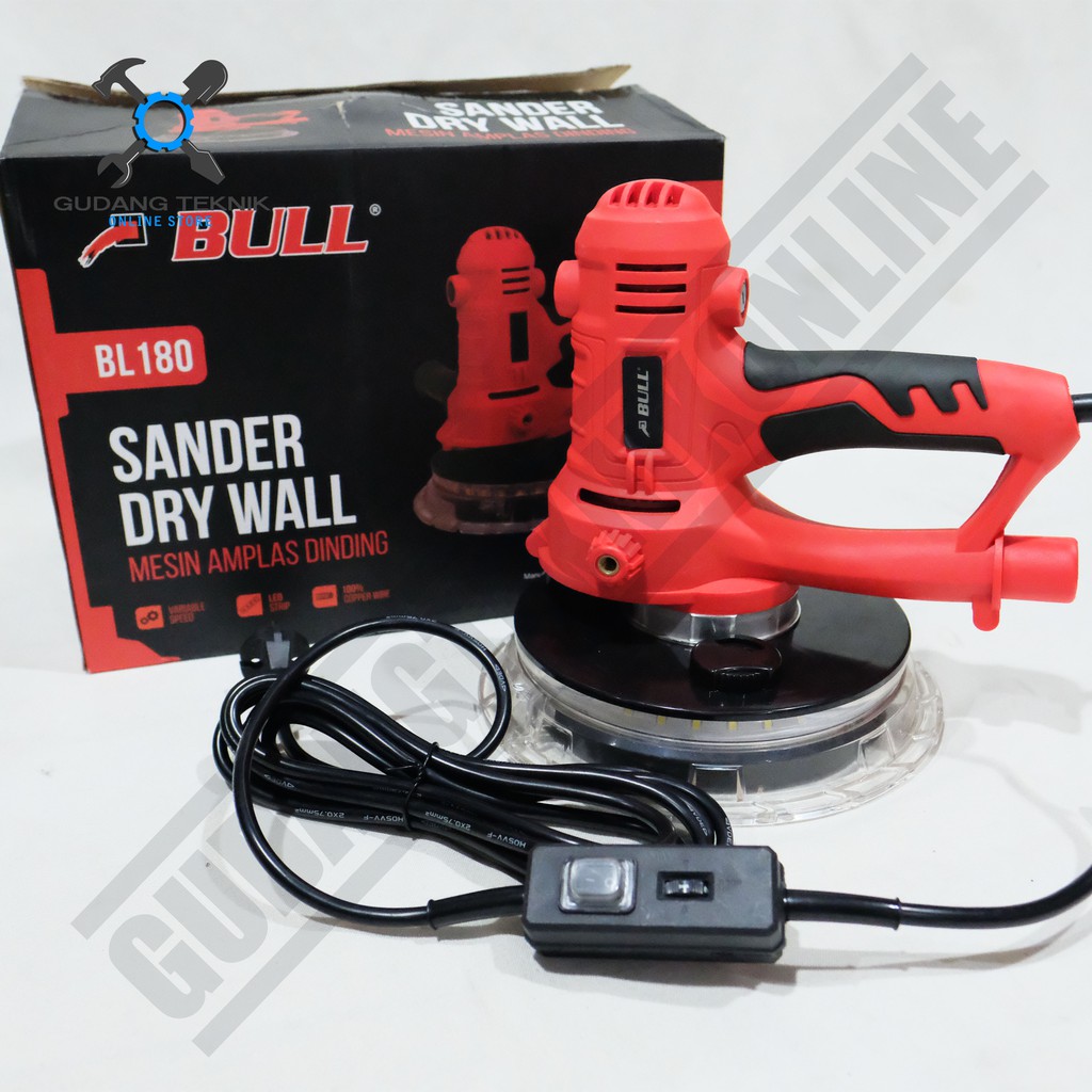 Mesin Amplas Dinding 7&quot; BL180 - Sander Drywall BL 180 Bull Mesin Amplas Tembok 7inch Bull