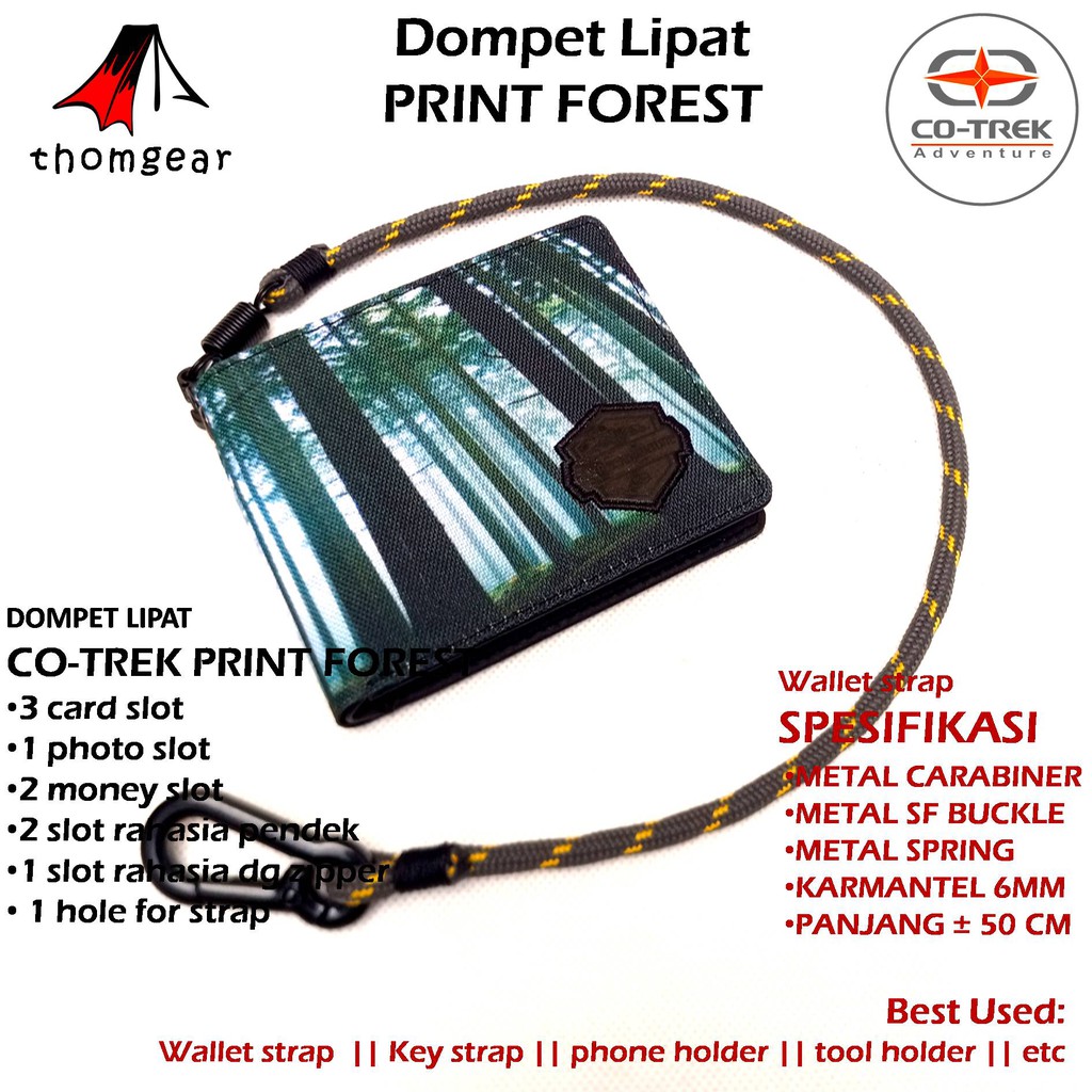 Thomgear Dompet Cotrek Co-Trek Adventure Dompet Print Forest Dan Everest Thomgear Probolinggo Paiton