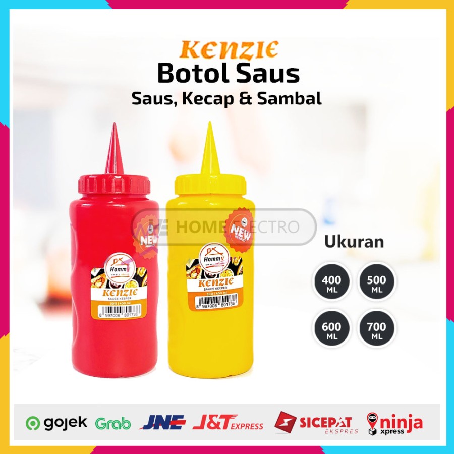 Hommy Botol Saos Saus Kecap Sambal Kenzie Sauce Bottle (SATUAN) - 300ml