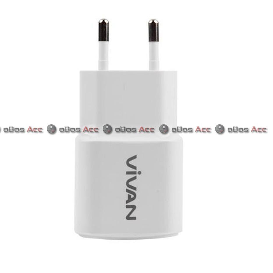 Harga Promo ➾ Batok Charger Vivan Power Oval 2A Adaptor Adapter Kepala USB Original HP ❂WZF☃