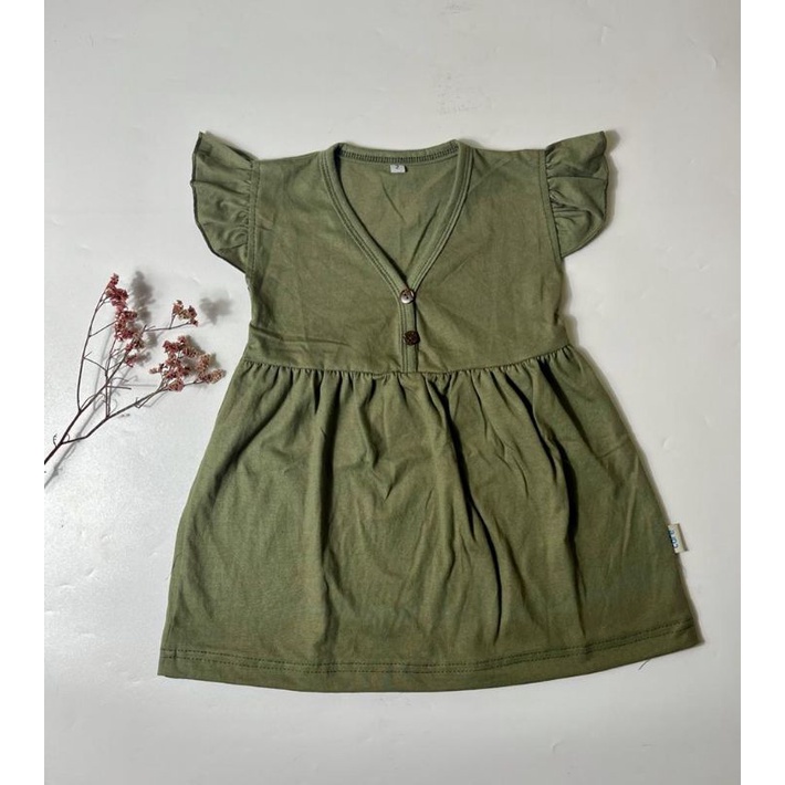 Dress Ruffle baju daster Kaos Bayi Anak bahan lembut ruffle Dress Motif Bayi dan Anak Perempuan Dress Kids Dress Anak Perempuan Dress ruffle polos anak / daster anak (1, 2, 3, 4 TAHUN) DRESS RUFFLE ANAK / RUFFLE POLOS ANAK