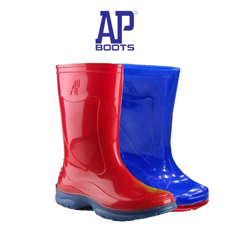 AP Boots 9309 BLUE RED / Sepatu Boot Anak Tanggung Biru dan Merah