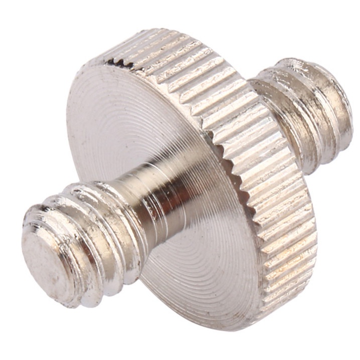 Jadkinsta Hot Shoe 1/4 Male to 1/4 Male Thread Adapter - Silver