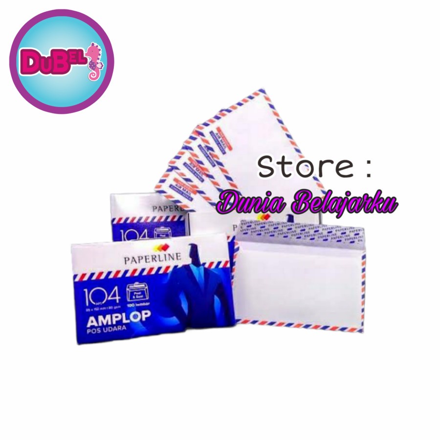 

Amplop Surat Paperline 104 APS Air Mail Amplop Putih 80 gr Seal & Peel