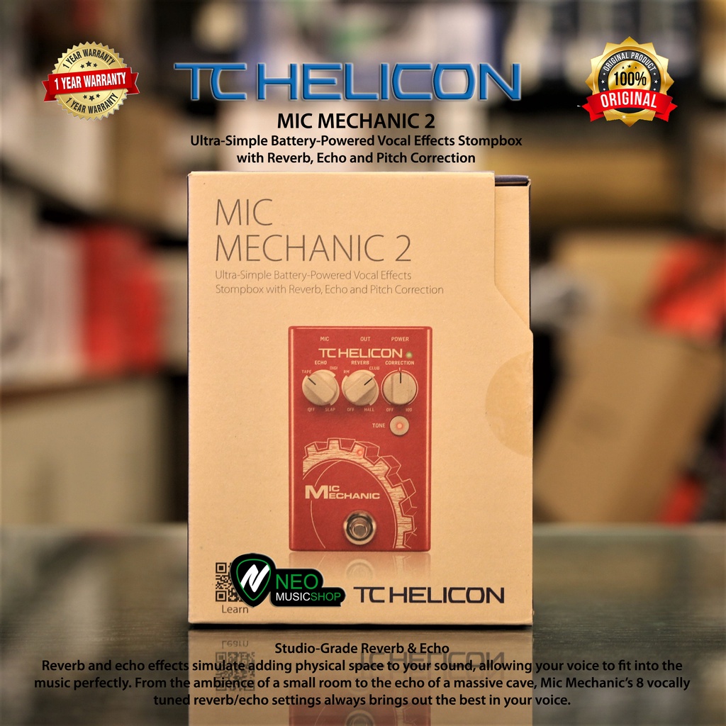 TC HELICON MIC MECHANIC 2 Vocal Effects Stompbox Original