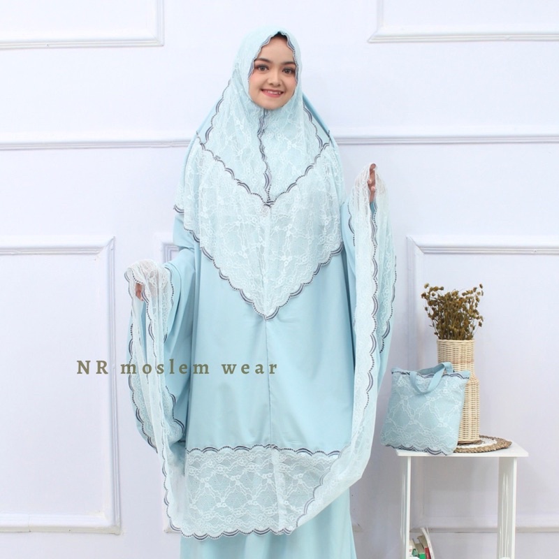MUKENA SYIREN SESERAHAN MEWAH TWO IN ONE , MUKENA PREMIUM