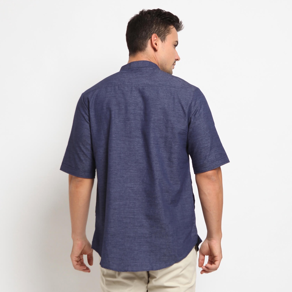 KEANE NAVY |ManNeedMe x CW| Baju Koko Pria Lengan Pendek Baju Muslim Pria ORIGINAL