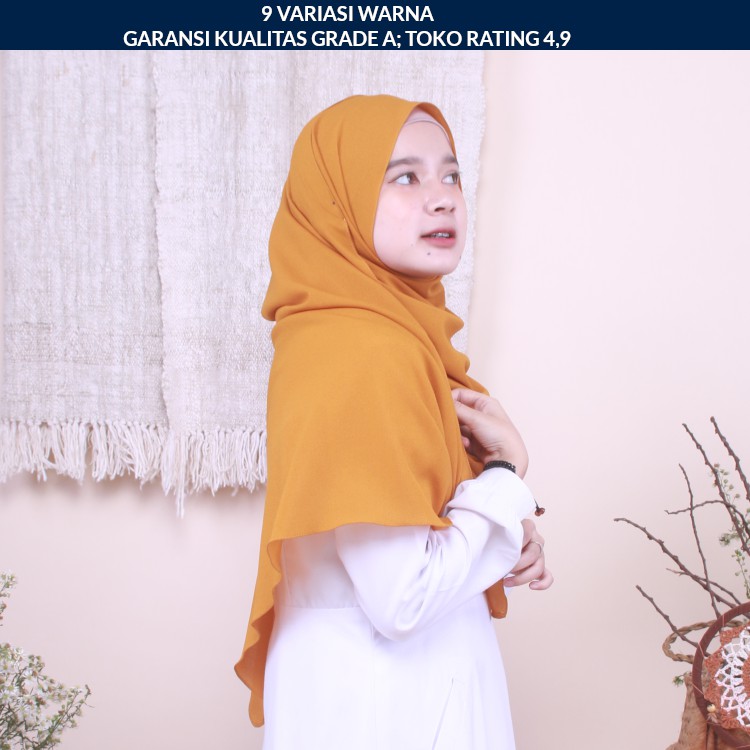 Pashmina Diamond Premium 180 X 75 Bahan Diamond Crepe-3