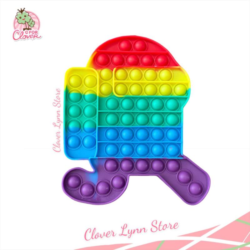 POP IT JUMBO XL / rainbow among us big size murah tiktok viral besar