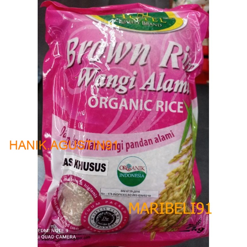 

Hotel Brown Rice Wangi Alam / Beras Coklat Organik | Organic Brown Rice 2 KG maribeli91
