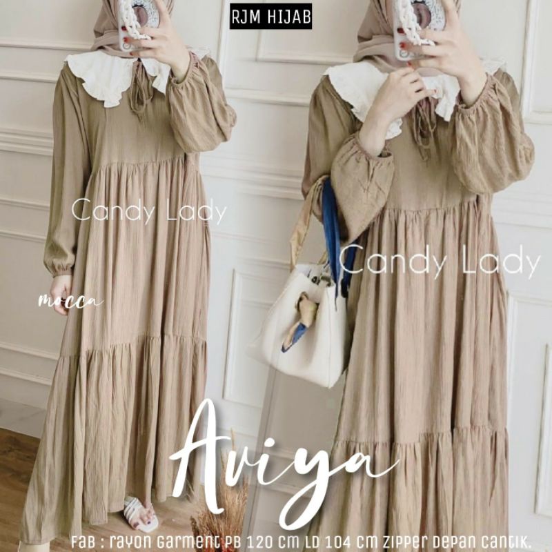 Ariya Gamis Rayon Jumbo Dress Fashion Wanita Murah