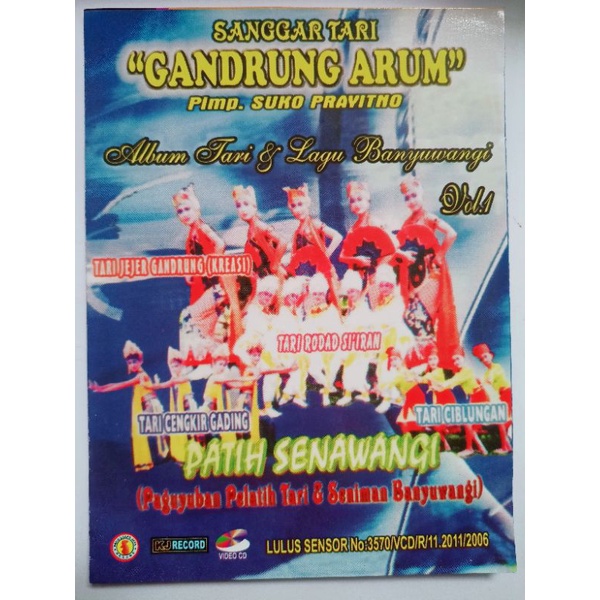 VCD original tari Gandrung banyuwangi