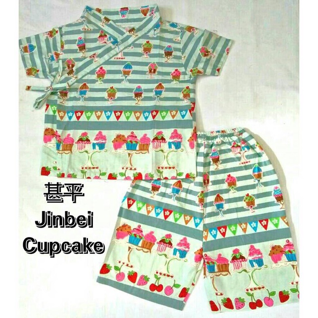 Setelan pakaian jepang Kid's M &amp; L JINBEI BOY GIRL  7-9 TAHUN jinbe jinbey kimono musim panas