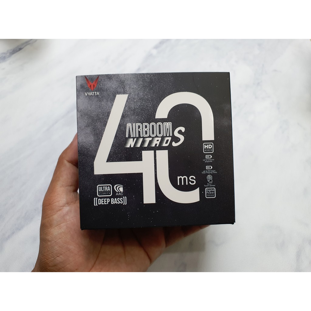VYATTA Airboom Nitro S TWS Bluetooth Headset - Gaming Mode 40ms,14in1 - Hitam