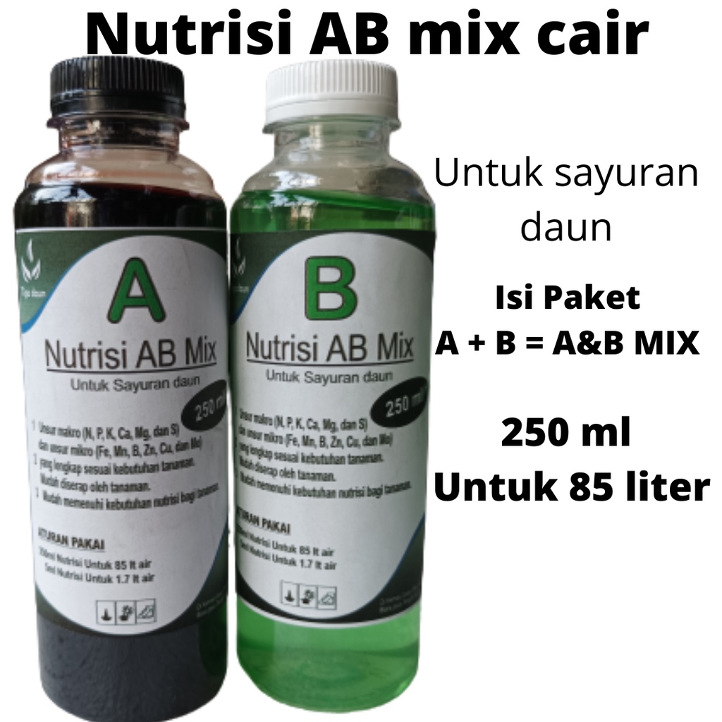 Ab mix hidroponik/Pupuk ab mix cair/Pupuk hidroponik ab mix sayuran daun