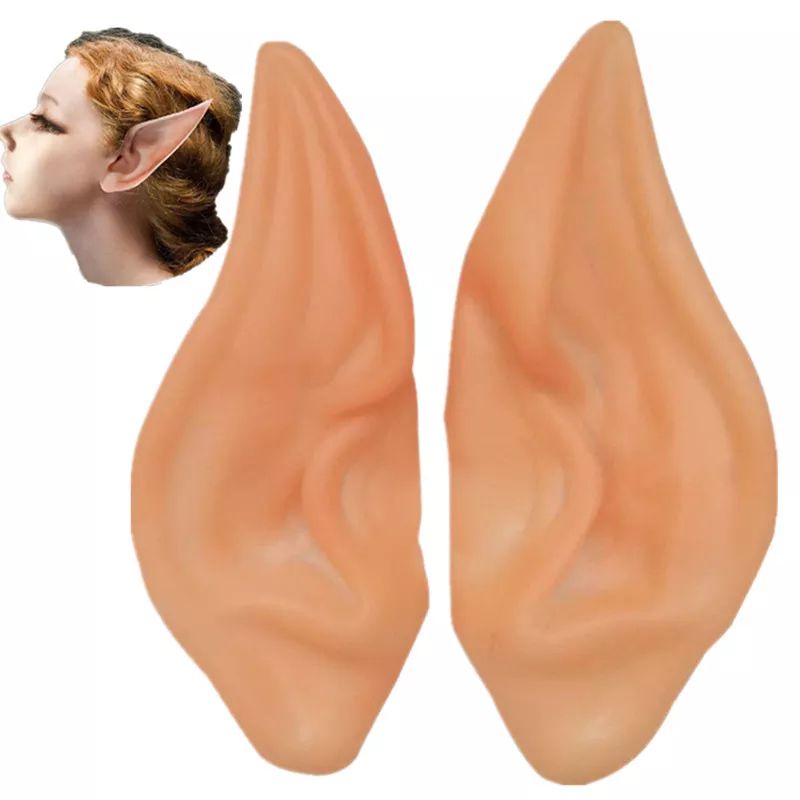EAR ELF SILICONE LATEX TELINGA PALSU PANJANG ELF COSPLAY KUPING MAINAN