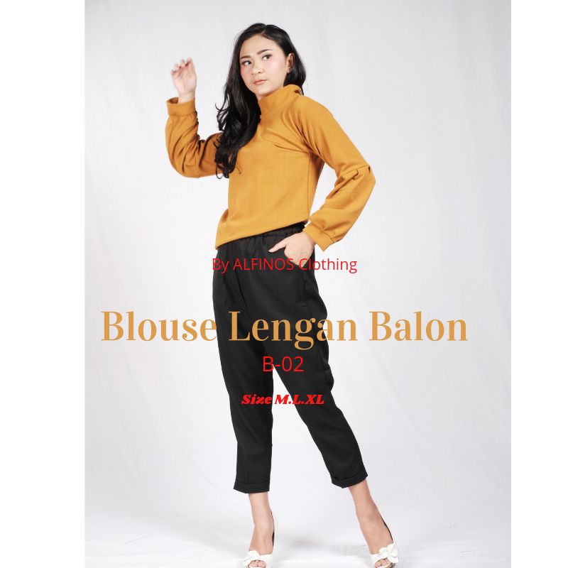 Blouse Wanita | Blouse Lengan Balon | Blouse Balon | Bluse Lengan Balon | Blus Lengan Balon