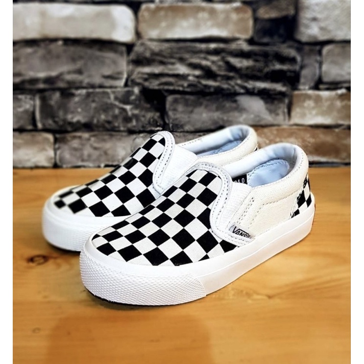 Sepatu vans checkerboard slip on kids sepatu anak sepatu sekolah