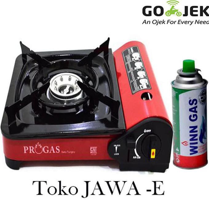 Paket Hemat Progas Kompor Gas Portable & 1 Gas Kaleng - Terbaik 